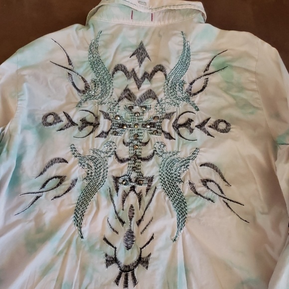 Roar Long Sleeve Button Up "IKAT Get Enough " - Picture 2 of 7